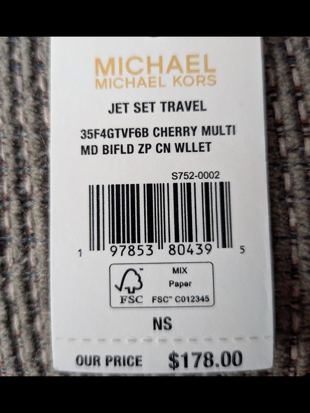 NWT Michael Kors Cherry Multi Signature Shoulder Bag & Wallet - Picture 9 of 9